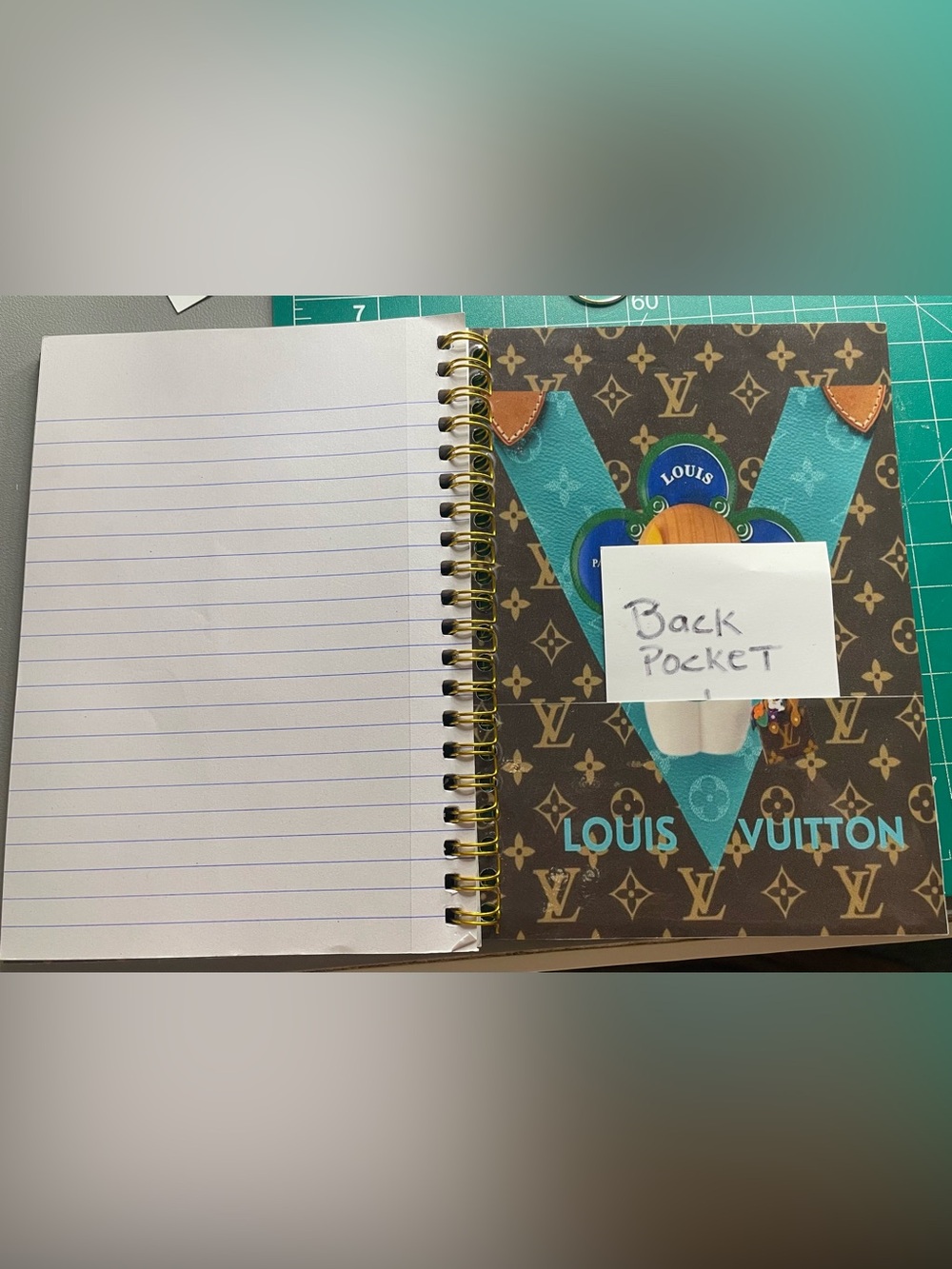 Reserved 🚫Turquoise Handmade 5X7 Notebook - Picture 6 of 8